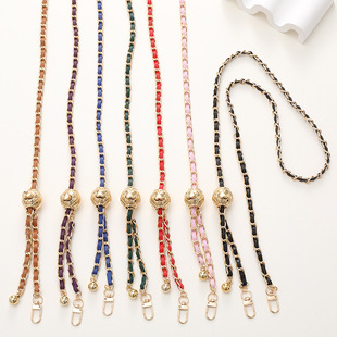 Simple Style Solid Color Beaded Plating Chain Bag Pendant display picture 4