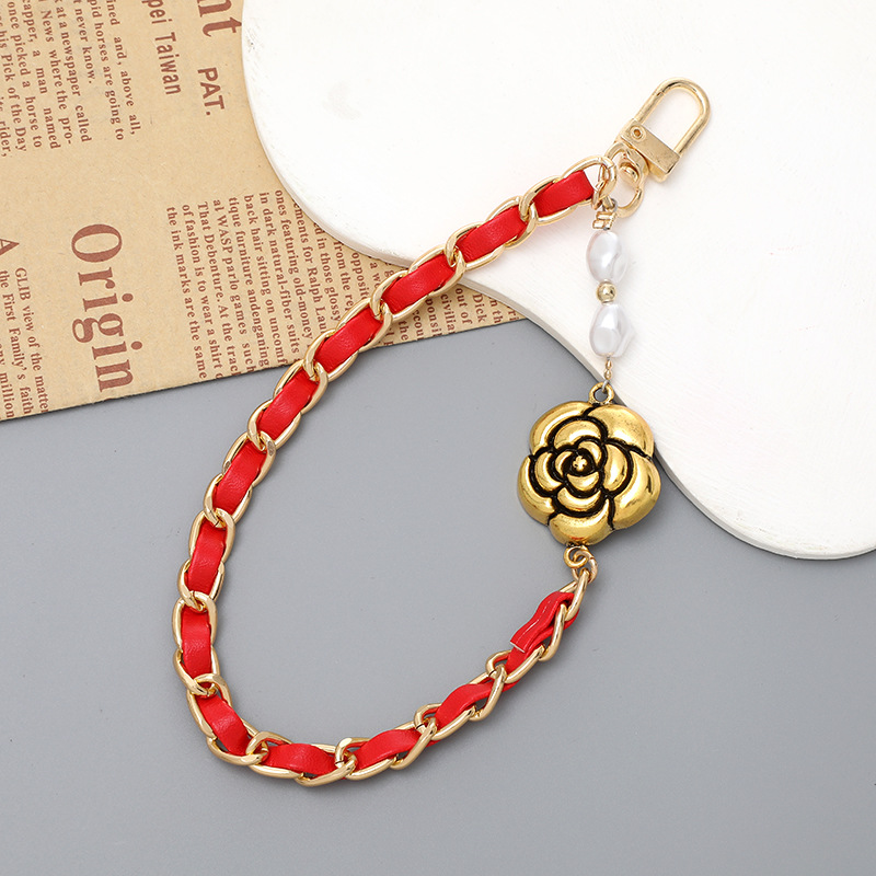 Sweet Flower Alloy Chain Keychain display picture 19