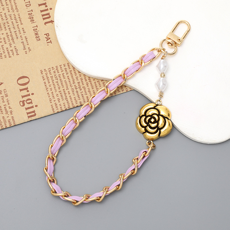 Sweet Flower Alloy Chain Keychain display picture 22