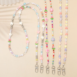 Simple Style Solid Color Beaded Plating Chain Bag Pendant display picture 12