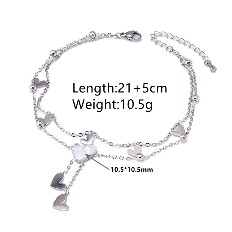 Elegant Romantic Solid Color Star Moon Stainless Steel Acrylic 18K Gold Plated Women's Anklet display picture 1