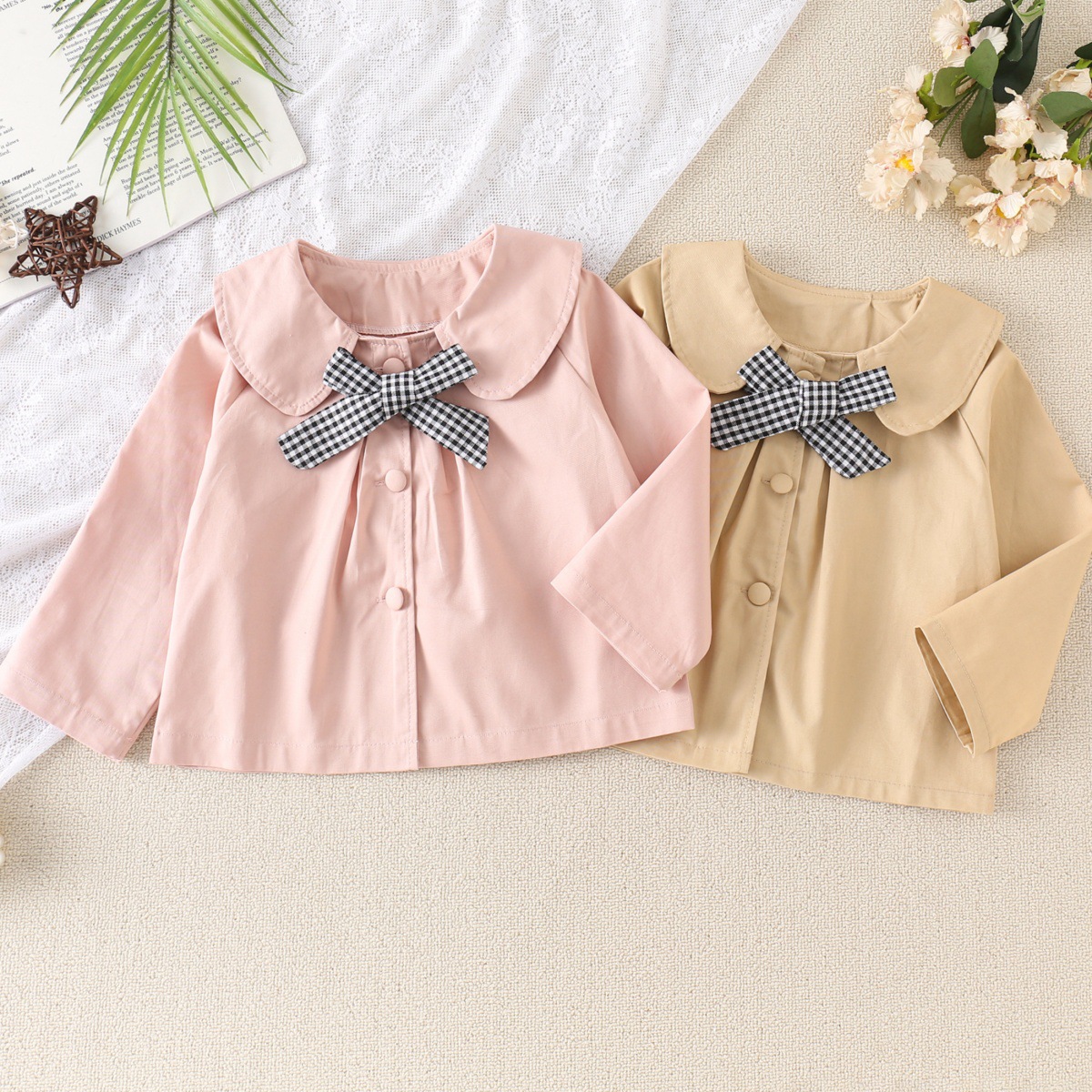 Simple Style Bow Knot Big Bow Cotton Cotton Blend Girls Dresses display picture 7