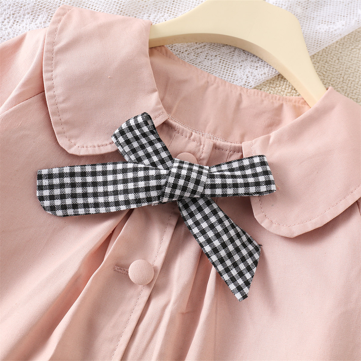 Simple Style Bow Knot Big Bow Cotton Cotton Blend Girls Dresses display picture 6