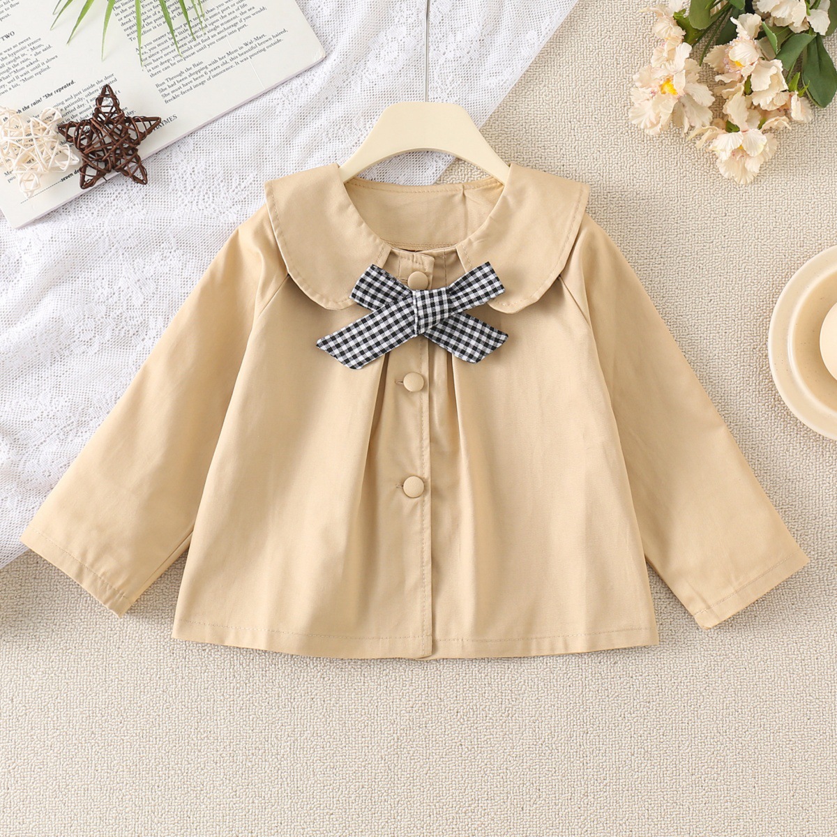 Simple Style Bow Knot Big Bow Cotton Cotton Blend Girls Dresses display picture 8