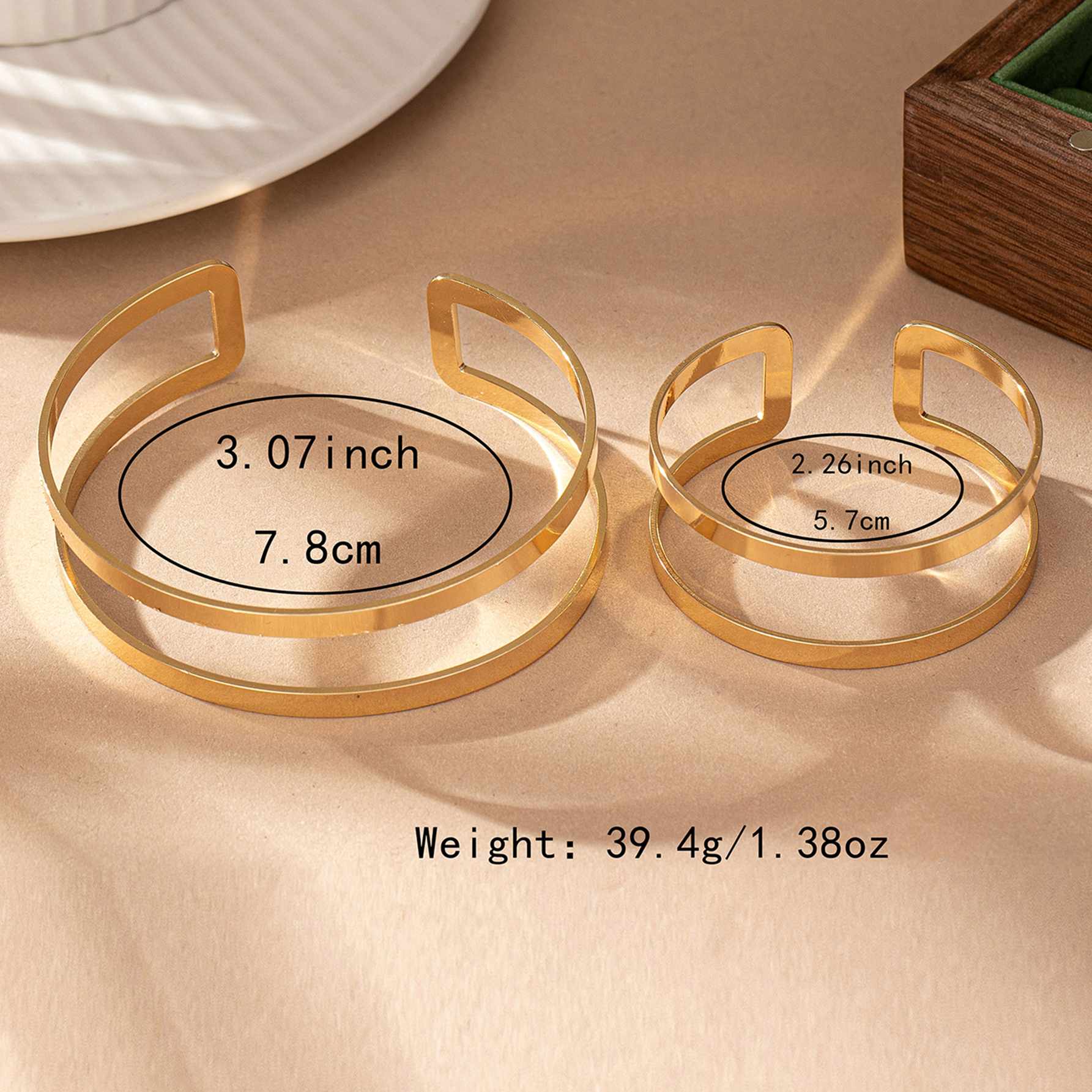 Basic Modern Style Classic Style Geometric Solid Color Lines Alloy Plating Women's Bracelets Armband display picture 3