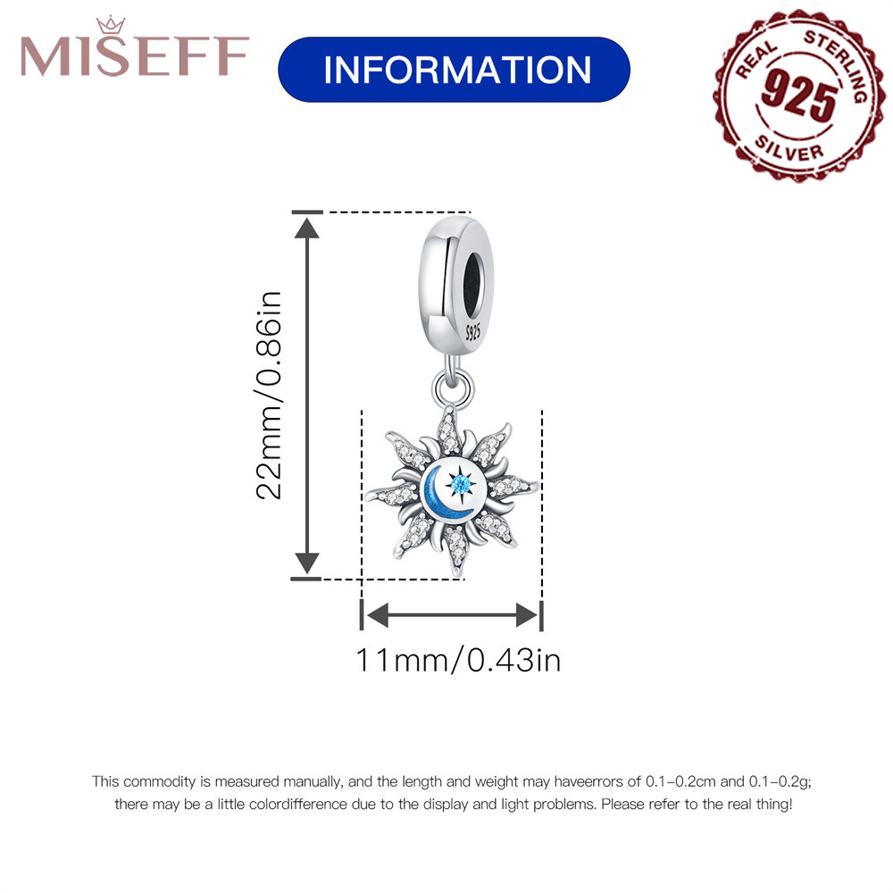 1 Piece 10 * 20mm 10*21mm 9*28mm Sterling Silver Zircon Rainbow Star Moon Polished Pendant display picture 8
