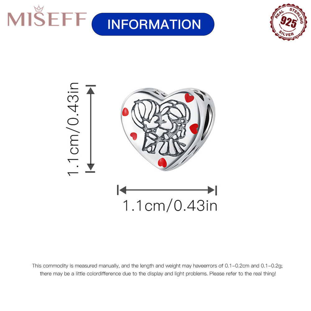 1 قطعة 12*10mm 5*10 مللي متر القطر 10 ملم الفضة الاسترليني الزركون شكل القلب مصقول خرز display picture 11