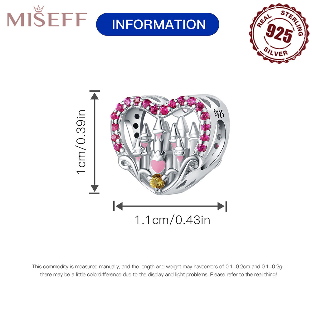 1 Piece 12*10mm 5*10mm Diameter 10mm Sterling Silver Zircon Heart Shape Polished Beads display picture 7