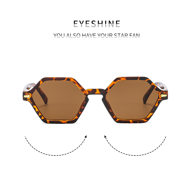 Vintage Style Solid Color Leopard Ac Polygon Full Frame Women's Sunglasses display picture 1