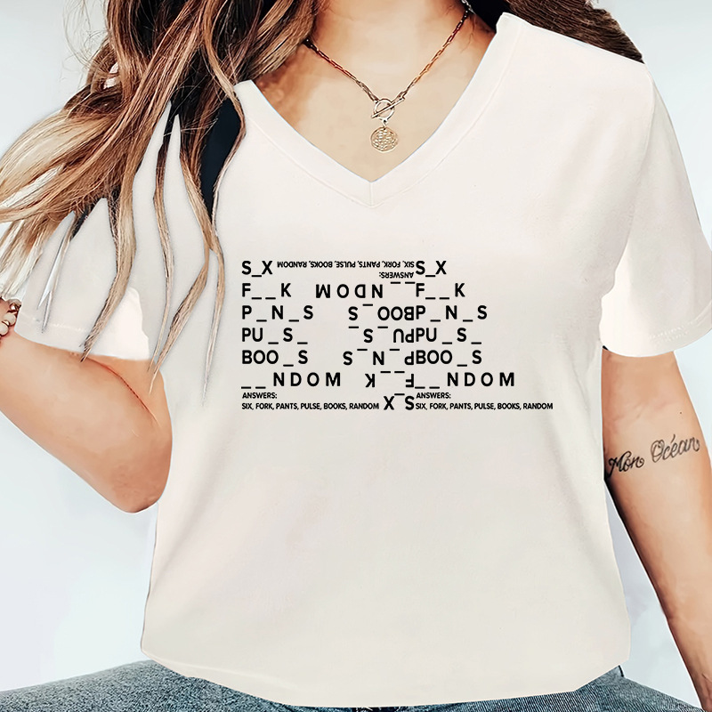 Mujeres Playeras Manga Corta Camisetas Impresión Estilo Simple Letra display picture 1