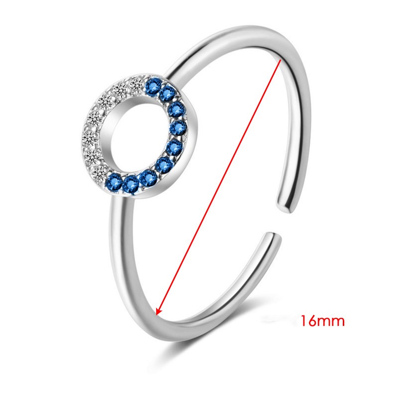 Wholesale Simple Style Solid Color Copper Plating Inlay Silver Plated Rhinestones Rings display picture 6