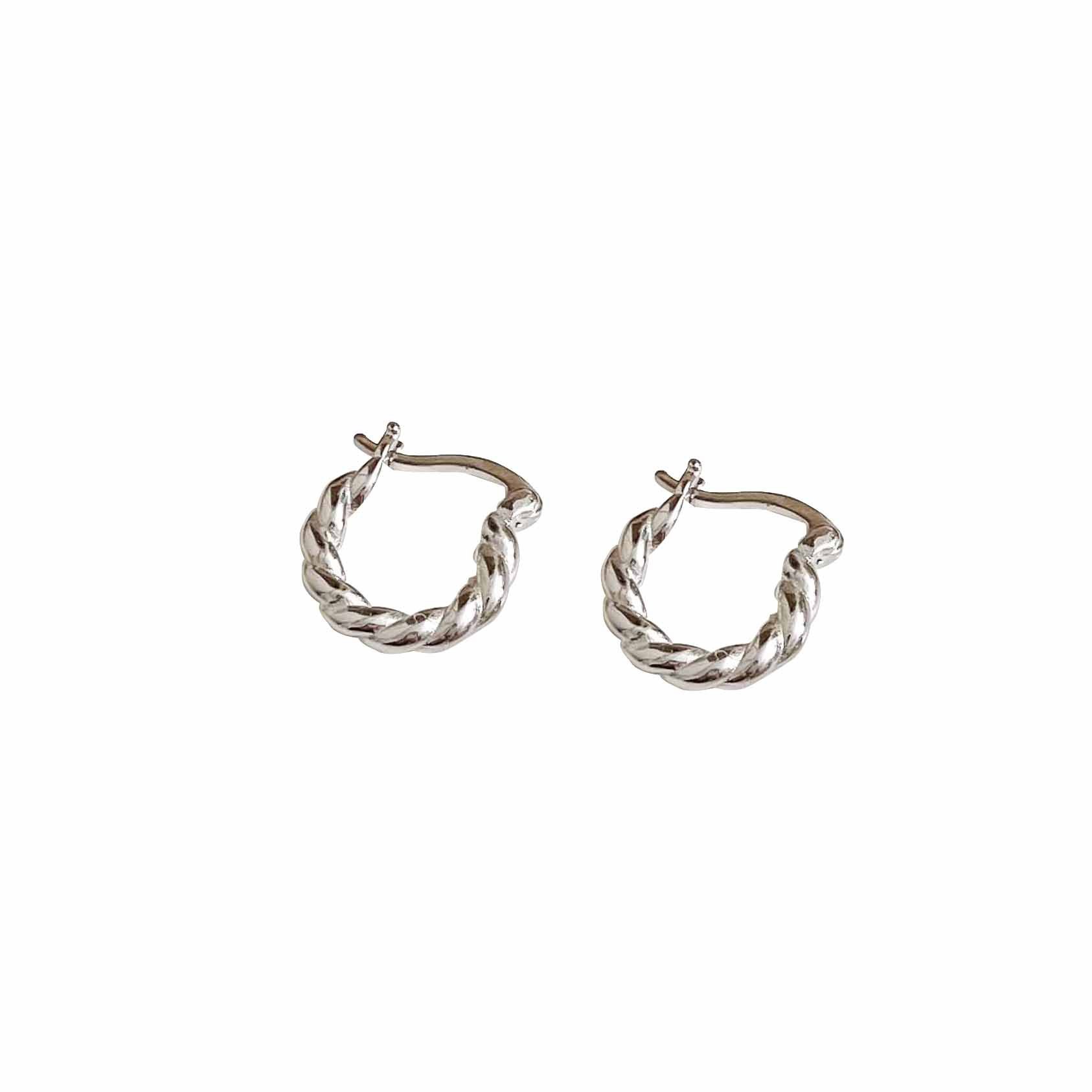 1 Pair Casual Simple Style Twist Plating 304 Stainless Steel 18K Gold Plated Earrings display picture 1