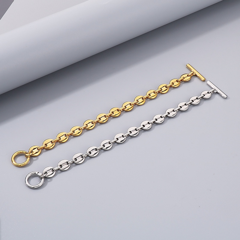 Style Simple Style Classique Géométrique Acier Inoxydable 304 Plaqué Or 18K Bracelets En Masse display picture 7
