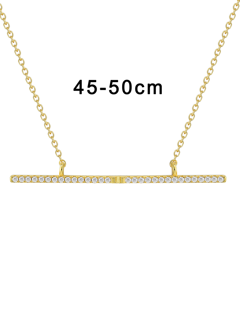 Sterling Silver 18K Gold Plated Sweet Simple Style Hollow Out Inlay Oval Bow Knot Zircon Necklace display picture 4