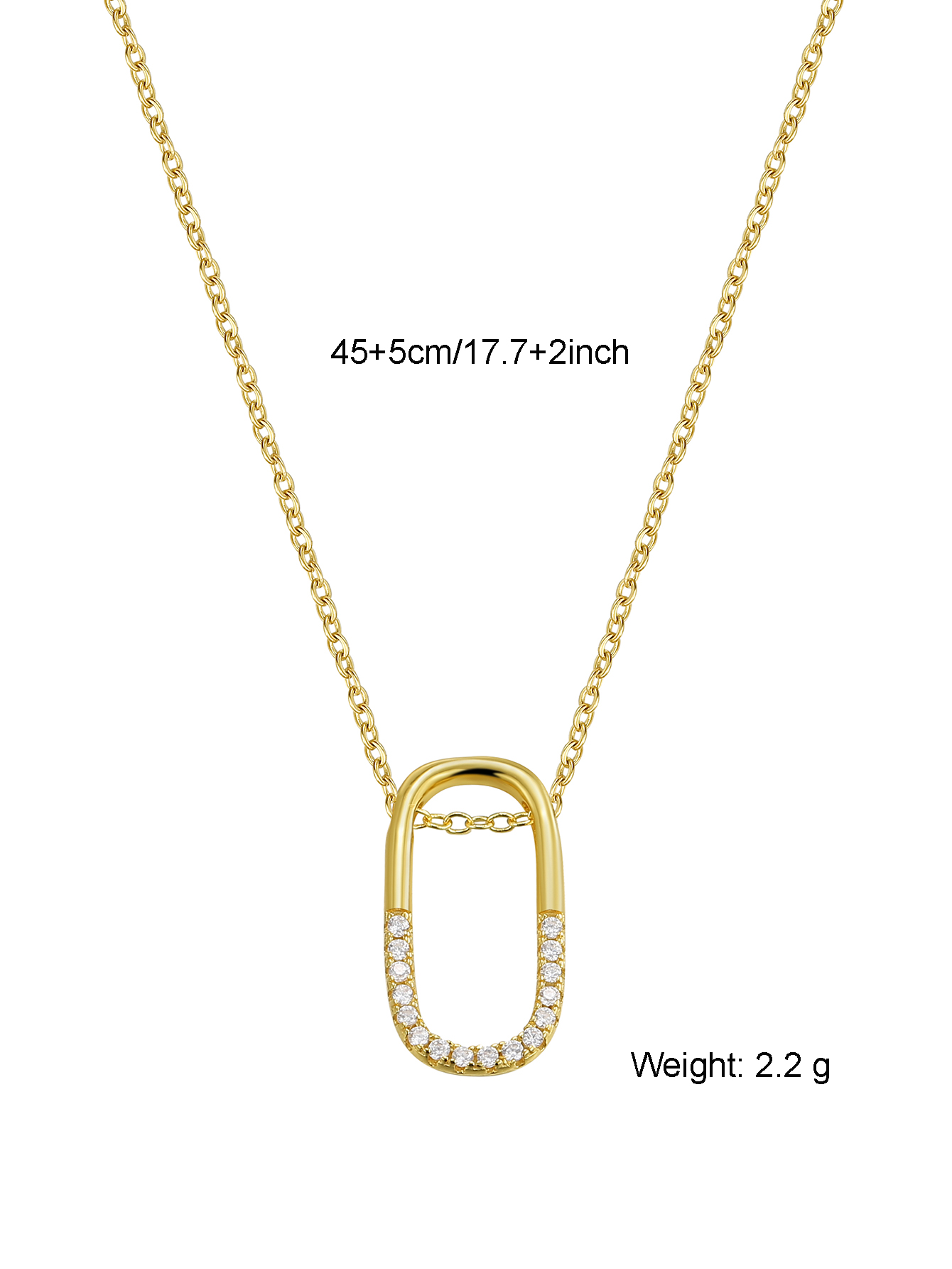 Sterling Silver 18K Gold Plated Sweet Simple Style Hollow Out Inlay Oval Bow Knot Zircon Necklace display picture 10
