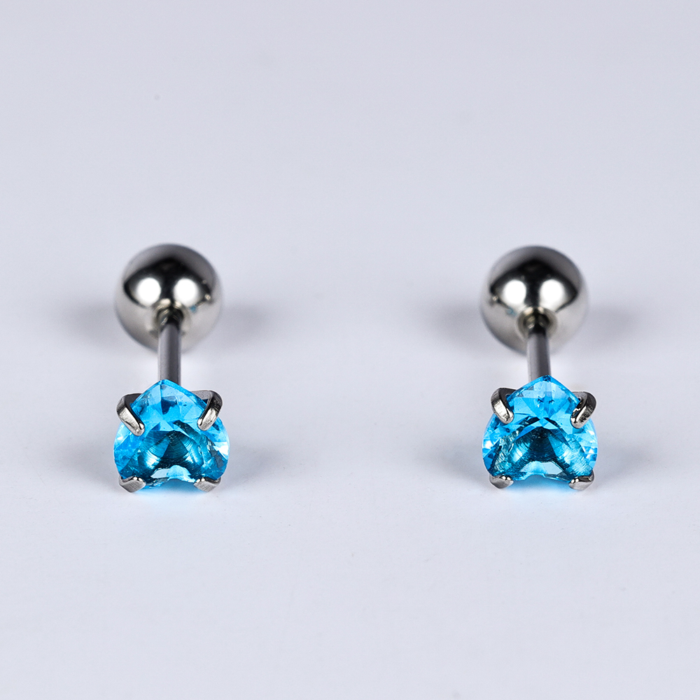 1 Pair Simple Style Classic Style Heart Shape Polishing Inlay 302 Stainless Steel Zircon Ear Studs display picture 26