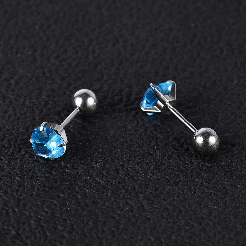 1 Pair Simple Style Classic Style Heart Shape Polishing Inlay 302 Stainless Steel Zircon Ear Studs display picture 32