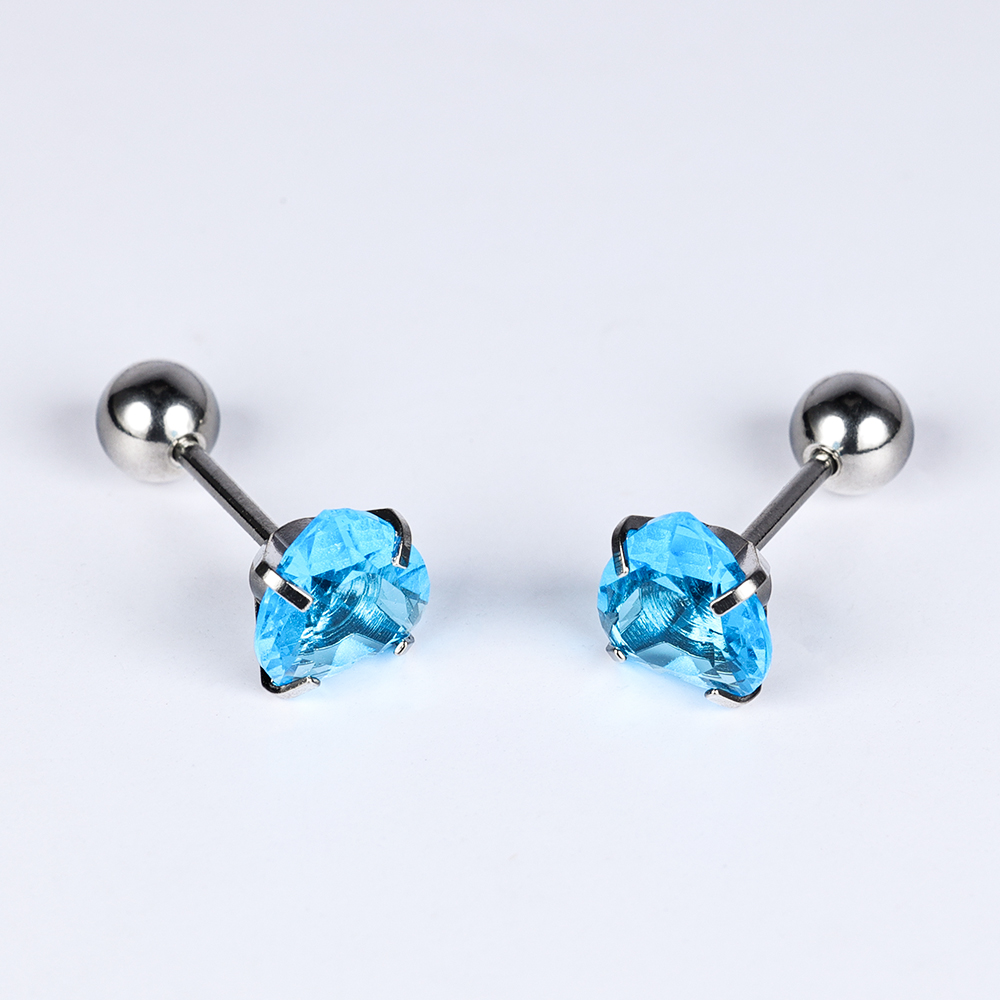 1 Pair Simple Style Classic Style Heart Shape Polishing Inlay 302 Stainless Steel Zircon Ear Studs display picture 39