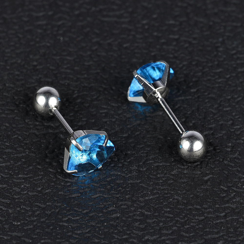 1 Pair Simple Style Classic Style Heart Shape Polishing Inlay 302 Stainless Steel Zircon Ear Studs display picture 40