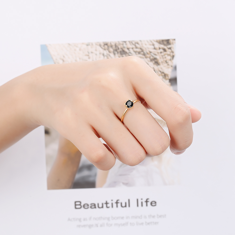 Wholesale Cute Cat Copper Plating Inlay Zircon Open Rings display picture 3