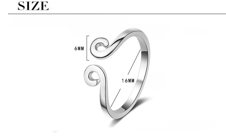 Wholesale Simple Style Geometric Copper White Gold Plated Open Rings display picture 7