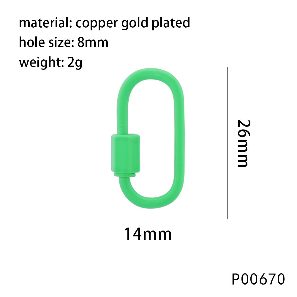 1 Piece 14*26mm Copper Oval Pendant Jewelry Buckle display picture 10