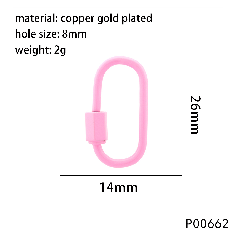 1 Piece 14*26mm Copper Oval Pendant Jewelry Buckle display picture 6