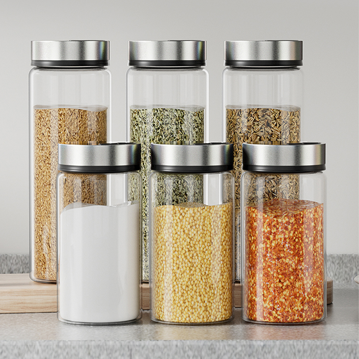Simple Style Transparent 304 Stainless Steel Glass Seasoning Bottle 1 Piece display picture 7