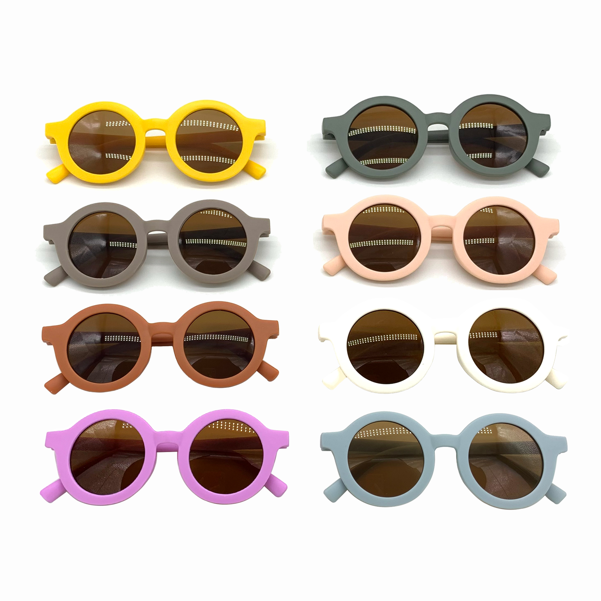 Cartoon Style Cute Geometric Ac Round Frame Full Frame Kids Sunglasses display picture 1