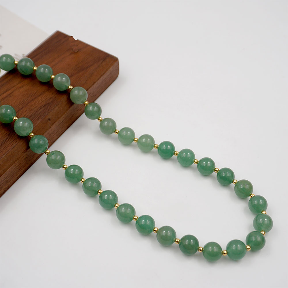 Jade Kupfer Vergoldet Klassisch Klassischer Stil Perlen Geometrisch Armbänder Halskette display picture 7