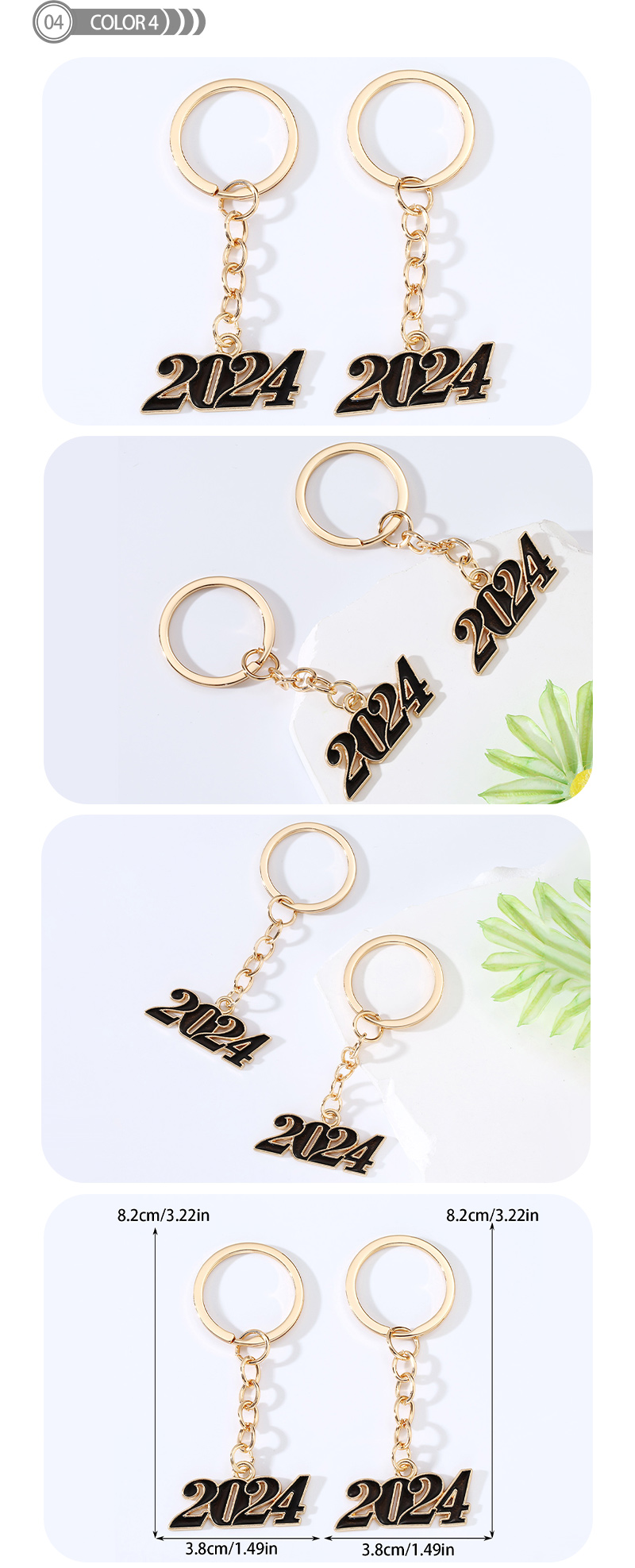 Simple Style Classic Style Number Alloy Alloy Bag Pendant Keychain display picture 4