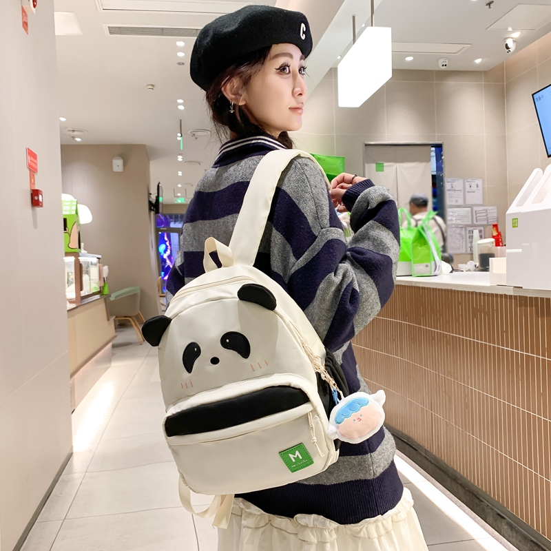 Large Water Repellent 19 Inch Panda Daily School Backpack display picture 4