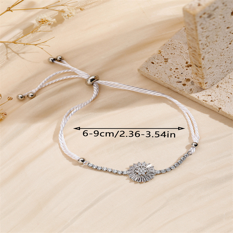 Copper Basic Modern Style Classic Style Inlay Geometric Splicing Zircon Drawstring Bracelets display picture 6