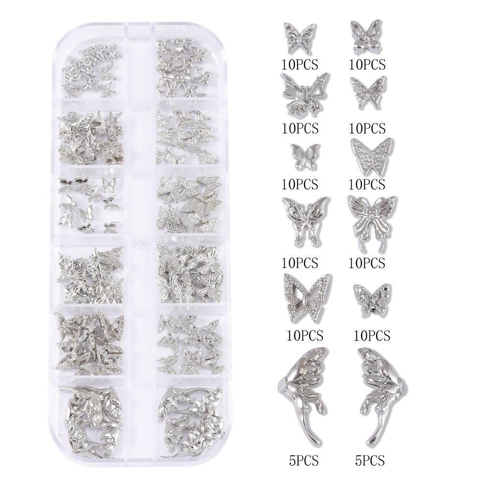 Glam Shiny Butterfly Zinc Alloy Nail Decoration Accessories 1 Set display picture 1