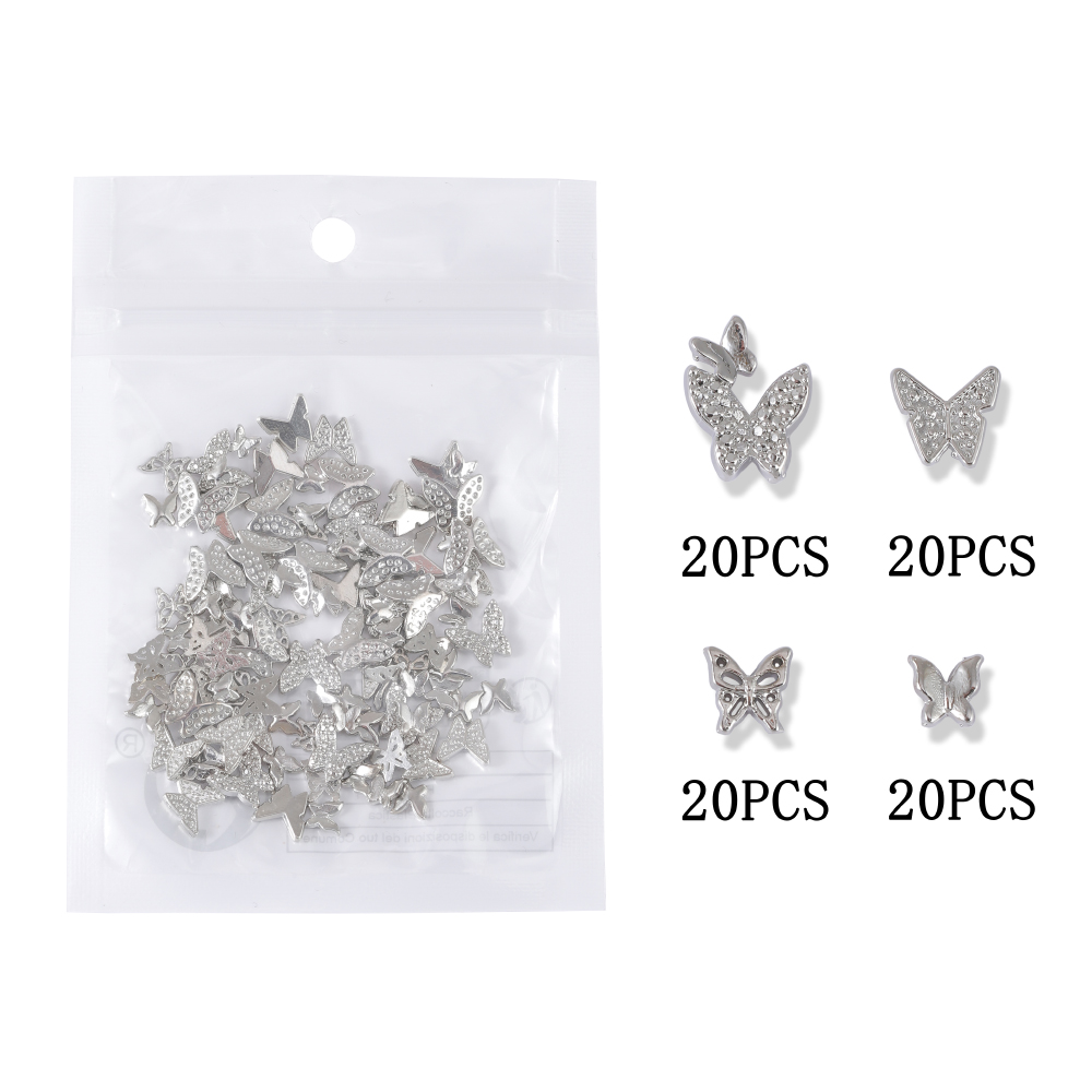 Simple Style Butterfly Zinc Alloy Nail Decoration Accessories 1 Set display picture 1