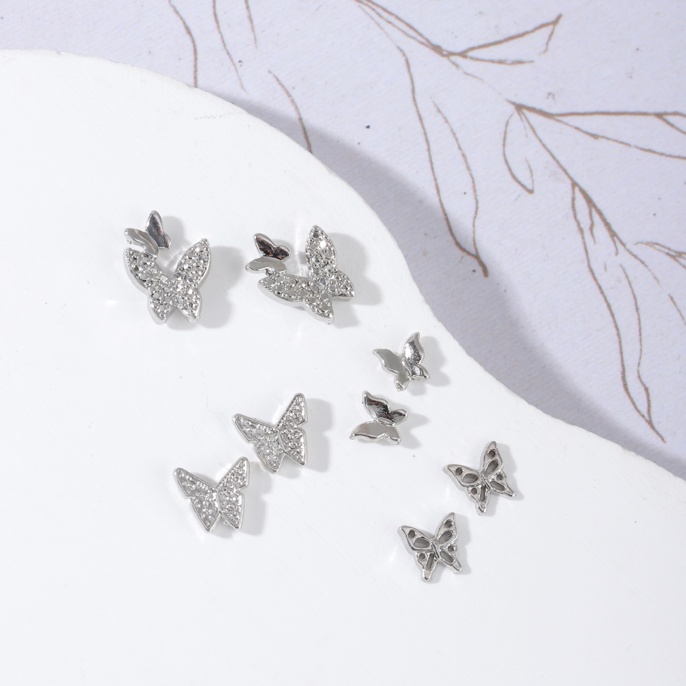 Einfacher Stil Schmetterling Zinklegierung Nagel Accessoires 1 Satz display picture 6