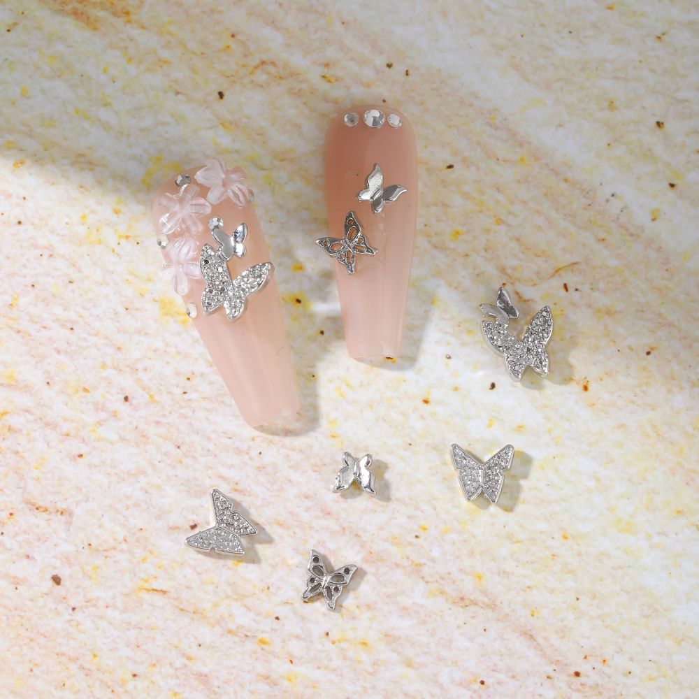 Einfacher Stil Schmetterling Zinklegierung Nagel Accessoires 1 Satz display picture 3