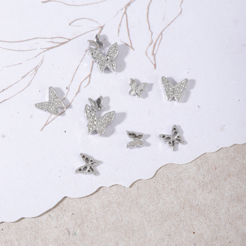Einfacher Stil Schmetterling Zinklegierung Nagel Accessoires 1 Satz display picture 2