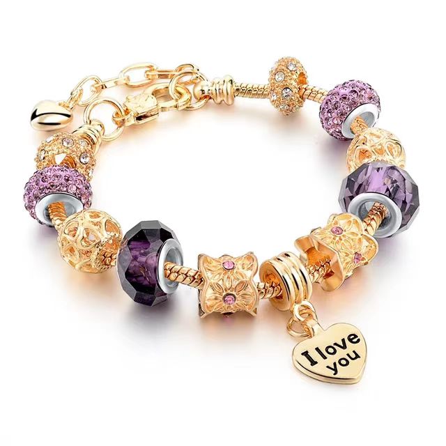 IG Style Fairy Style Modern Style Round Heart Shape Alloy Inlay Rhinestones Women's Bracelets display picture 1