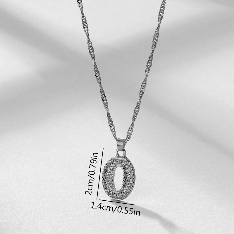 Wholesale Jewelry Simple Style Letter Alloy Rhinestones Inlay Pendant Necklace display picture 19