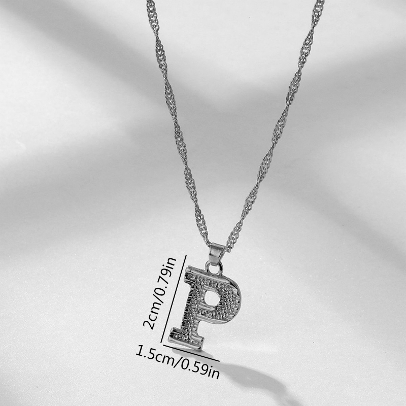 Wholesale Jewelry Simple Style Letter Alloy Rhinestones Inlay Pendant Necklace display picture 23