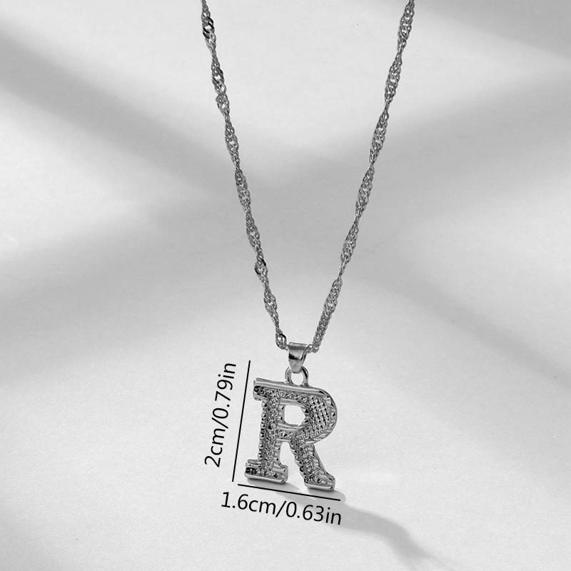 Wholesale Jewelry Simple Style Letter Alloy Rhinestones Inlay Pendant Necklace display picture 20