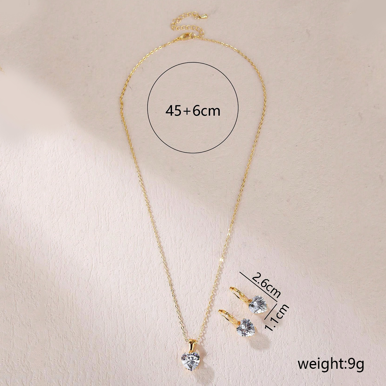 304 Stainless Steel Gold Plated Luxurious Simple Style Plating Inlay Heart Shape Zircon Necklace display picture 7
