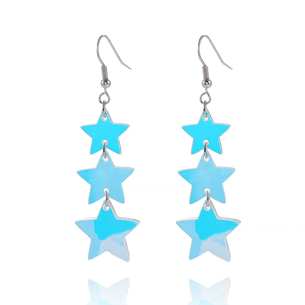 1 Pair Elegant Sweet Star Arylic Drop Earrings display picture 2