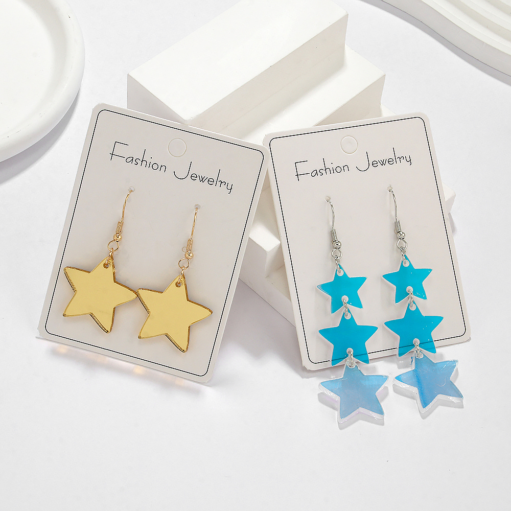 1 Pair Elegant Sweet Star Arylic Drop Earrings display picture 8