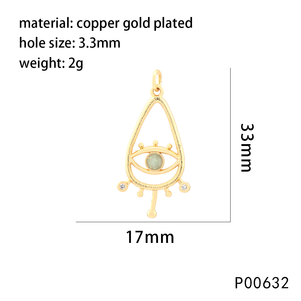 1 Piece 15*17mm 27*19mm Copper Zircon Slippers Horns Lion Pendant Jewelry Buckle display picture 6