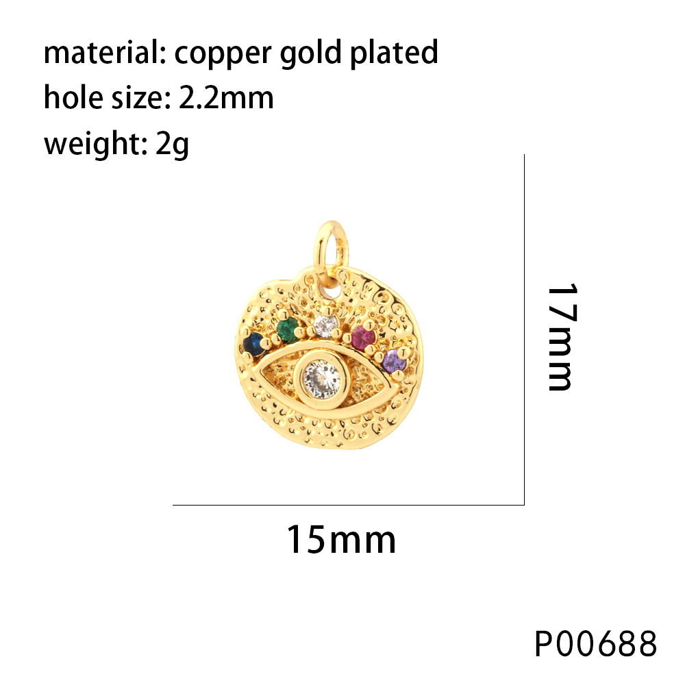 1 Piece 15*17mm 27*19mm Copper Zircon Slippers Horns Lion Pendant Jewelry Buckle display picture 4