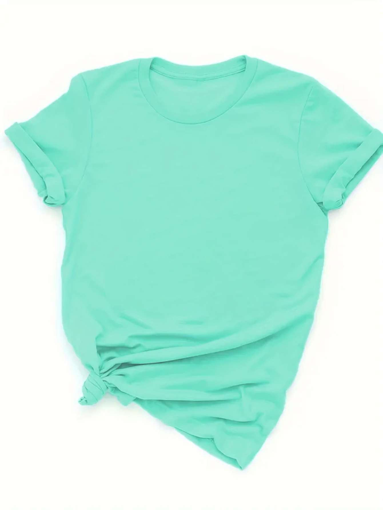 Femmes T-Shirt Manche Courte T-shirts Rond Décontractée Couleur Unie display picture 3
