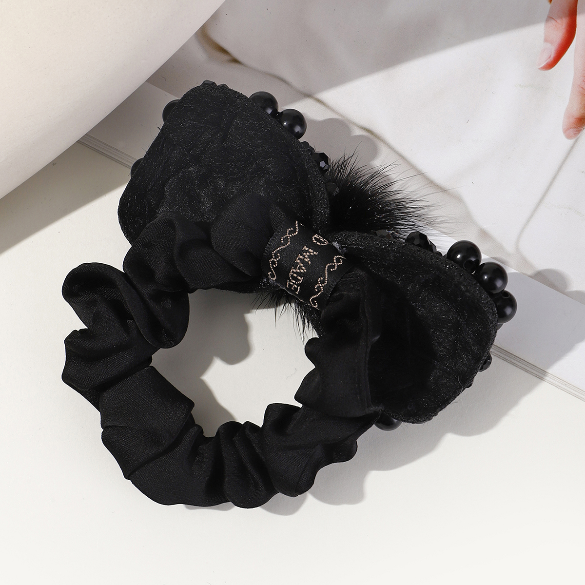 Women's Fairy Style Lady Korean Style Large Intestine Cloth Inlay Pearl Hair Tie display picture 6