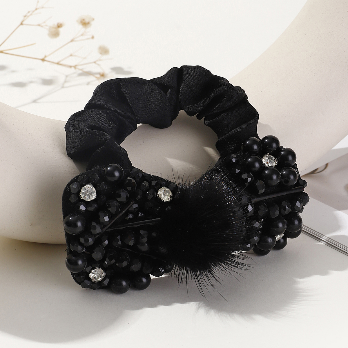 Women's Fairy Style Lady Korean Style Large Intestine Cloth Inlay Pearl Hair Tie display picture 4